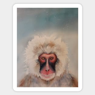 Snow Monkey Sees Your Soul Sticker